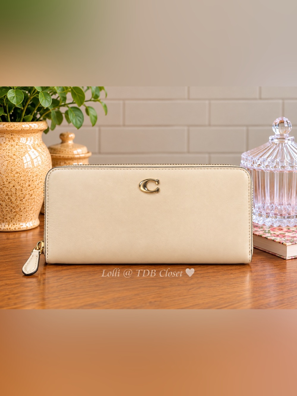 Coach Refined Leather Essential Slim Snap Wallet NWT MSRP $175